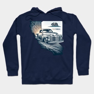 California & Chevy 3100 Lowrider Double Exposure design Hoodie